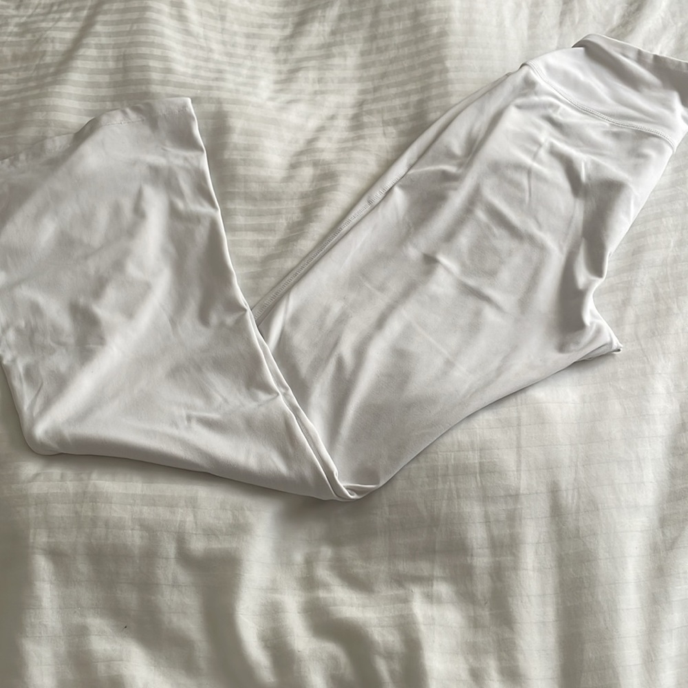 AMAZON white flared leggings